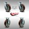 Service Caster 8 Inch SS Polyurethane Caster Set with Roller Bearings 2 Swivel Lock 2 Rigid SCC SCC-SS30S820-PPUR-BSL-2-R-2 - alternate 6